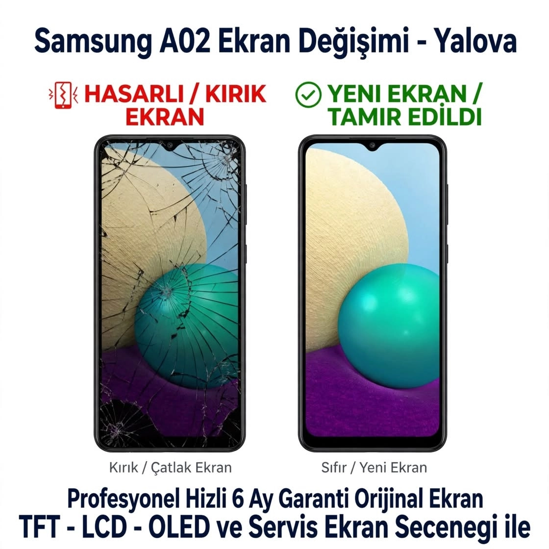Samsung Galaxy A02 Ekran Değişimi - Yalova